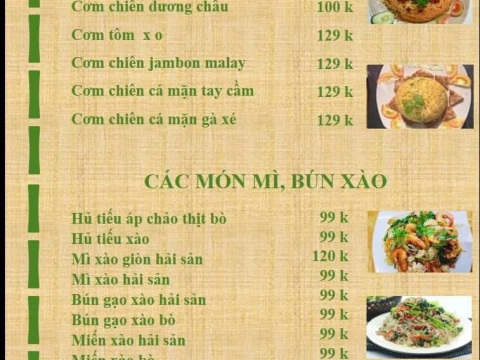 MENU Chồi Ông Một
