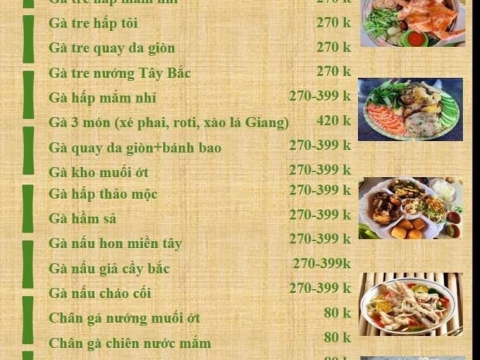 MENU Chồi Ông Một