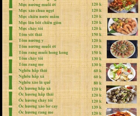 MENU Chồi Ông Một