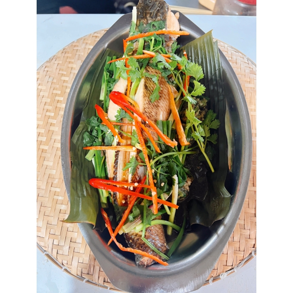 CÁ LÓC HẤP CỐM